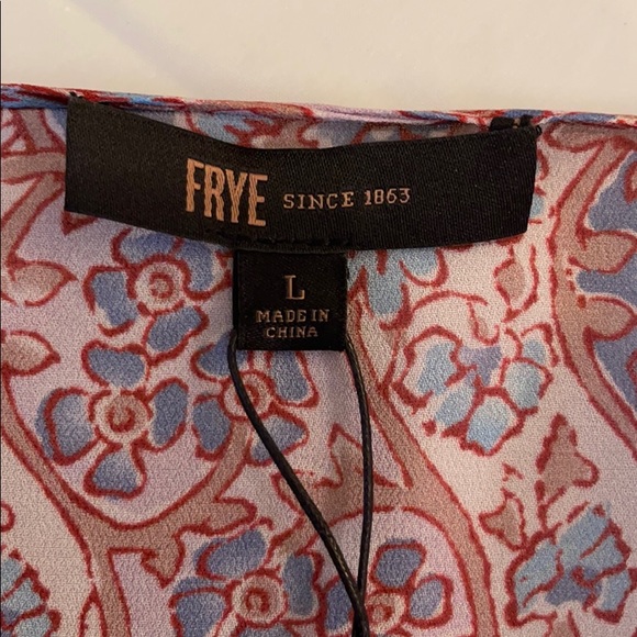 NWT Frye Floral Print Longsleeve V-neck Blouse Top - Picture 7 of 13